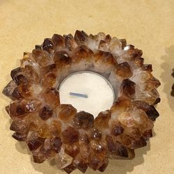 Crystal Rock Candle Holderes