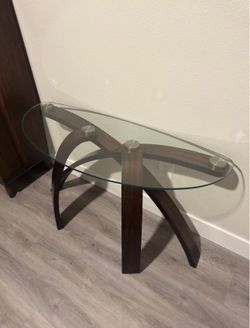 Living Spaces glass console / accent table