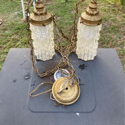 Hey pair of antique hanging lights 