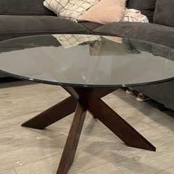 Round Glass Table Small