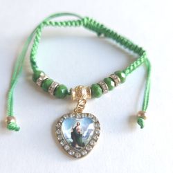 San Judas Pulsera Adjustable Beaded Thread String Bracelet 