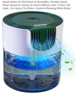 Water Air Revitalizer & Humidifier, Variable Speed Water Based Air Cleaner & Aroma Diffuser