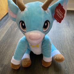 Tiptoe Macy's Thanksgiving Day Parade 15" Blue Reindeer Plush NWT