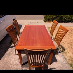 Danish Dining Table And Chairs 
