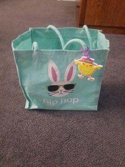 Easter Tote With Chick Clip On