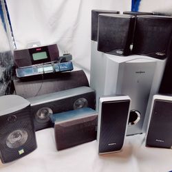 Set Of 10 Speakers + Subwoofer + 2 iHome