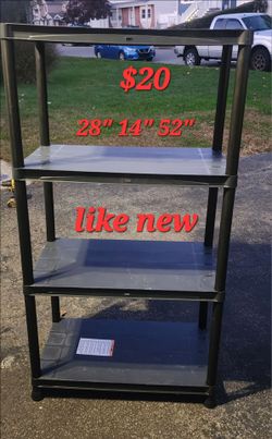 4-Tier Plastic Storage Shelving Unit