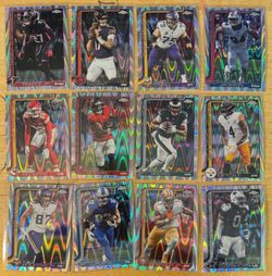 Topps Chrome 2025 lot of 12 RAYWAVE refractors