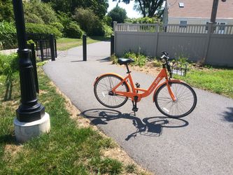 Orange City Cruising Bike with Internal Derailer and Rubber Tires!