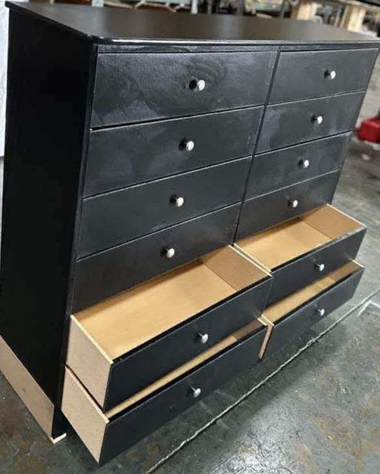 12 Drawer Black Color