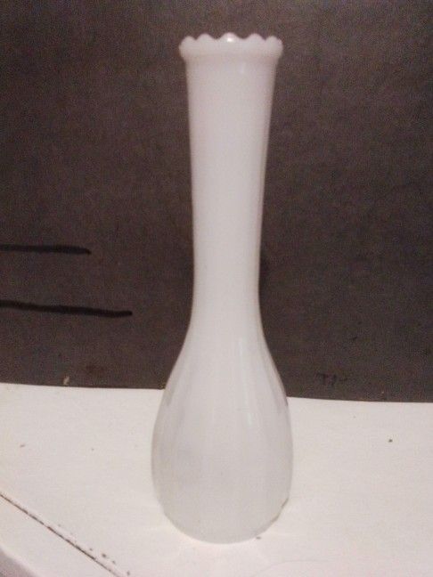 Vintage White Milk Glass 8.5" Bud Base.