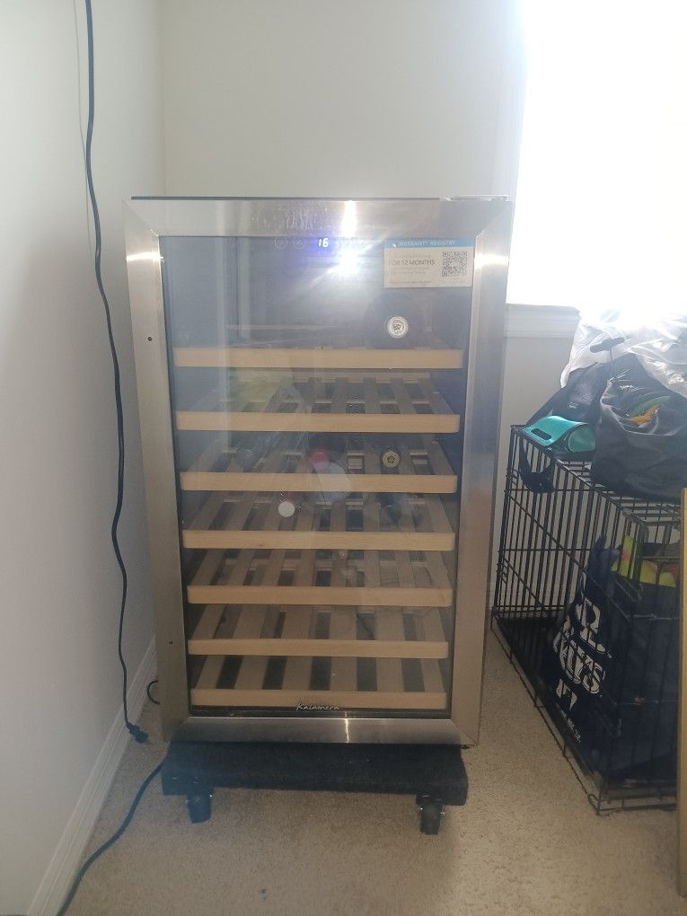 Kalamera 50 Bottle Wine Cooler Mini Fridge With Door Handle  Like New