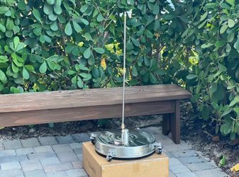 18-In Pressure Washer SURFACE CLEANER Stainless Steel w/4 Wheels + Wands 4000PSI Driveway, Pavers