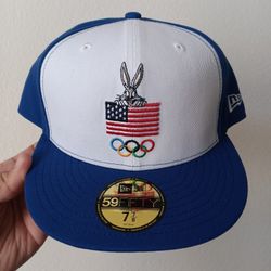Bugs Bunny Looney Tunes x Team USA New Era Flag 59FIFTY Fitted Hat White Blue