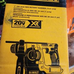 DEWALT 20V XR BRUSHLESS SDS ROTARY HAMMER TOOL ONLY 