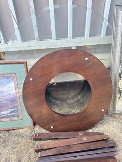 Round glass table with 4 chairs