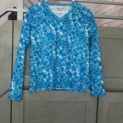 Size Medium Bimini Bay Fishing Shirt Blue