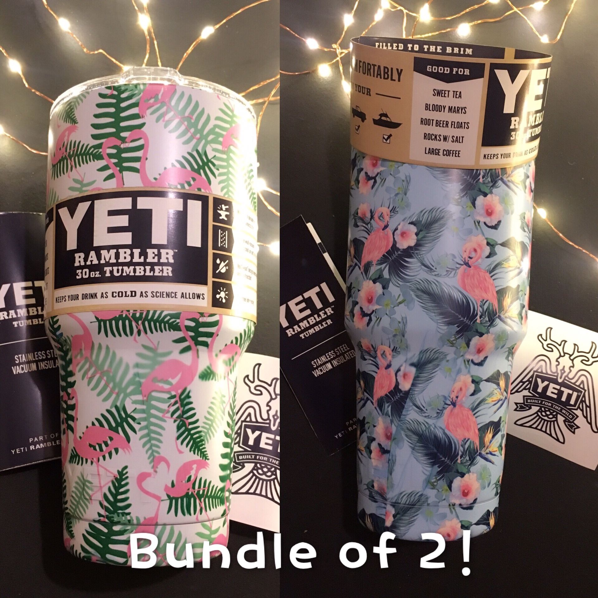 2 yeti flamingo tumbler