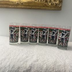 6 Coca-Cola Glasses 