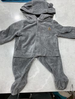 Baby GAP Grey Fleece 2-Piece Set Size NB