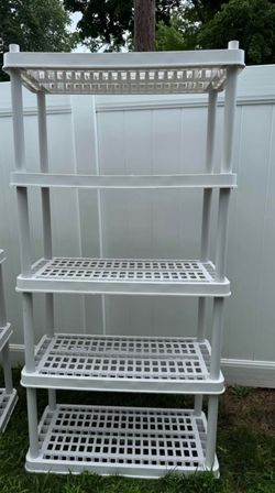 Gracious Living Heavy Duty 5-Tier Plastic Shelving Unit