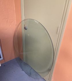 Outdoor Glass Table & Stand  - 2 piece set