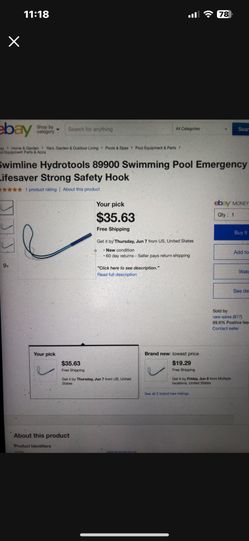 Pool Emergency safety hook