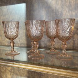 France Pink Glassware 