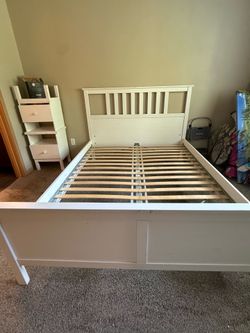 IKEA queen bed frame and 2 night stands