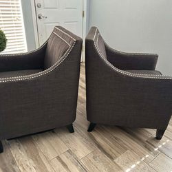 Two Matching Accent Chairs 
