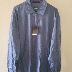 New Tiger Woods Long Sleeve Golf Shirt, L