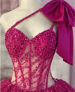 XV fuchsia pink dress