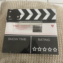 Clapperboard set and Wood sign.