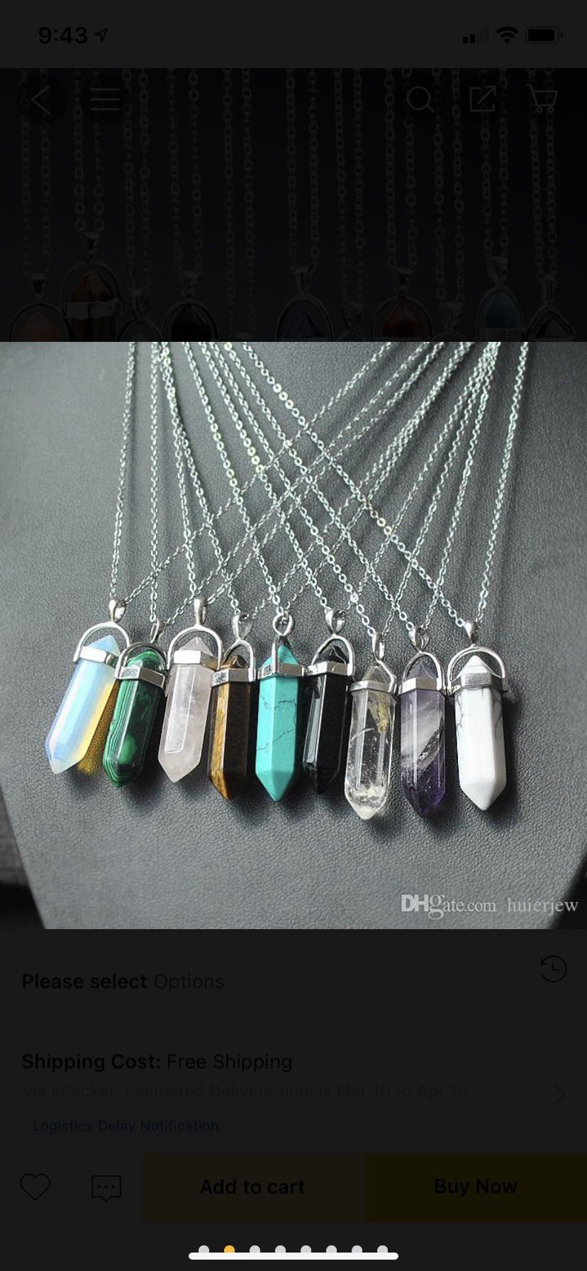 Healing chakra crystals necklaces