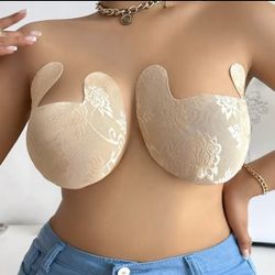 2 Pairs of Sticky Lace Breathable Invisible Breast Lift Tape - Size 34D
