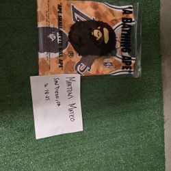 Los Angeles Lakers Gold Bape x M&N Swingman Camo Jersey 