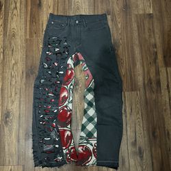 Custom Reworked Levi Jeans