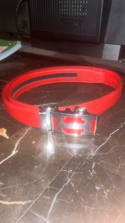 Red Hermes Designer belt