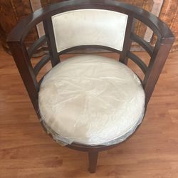 Wooden Accent Chair With Cushion 