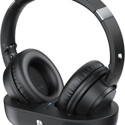 Wireless Headphones for TV, TV Headphones Wireless for Seniors, Versatile Charging Dock with Transmitter, Instant Audio Sync, 65-Hour Battery Life, Id