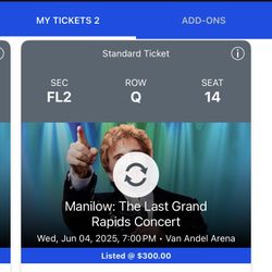 Barry Manilow Concert Tickets - June 4, 2025