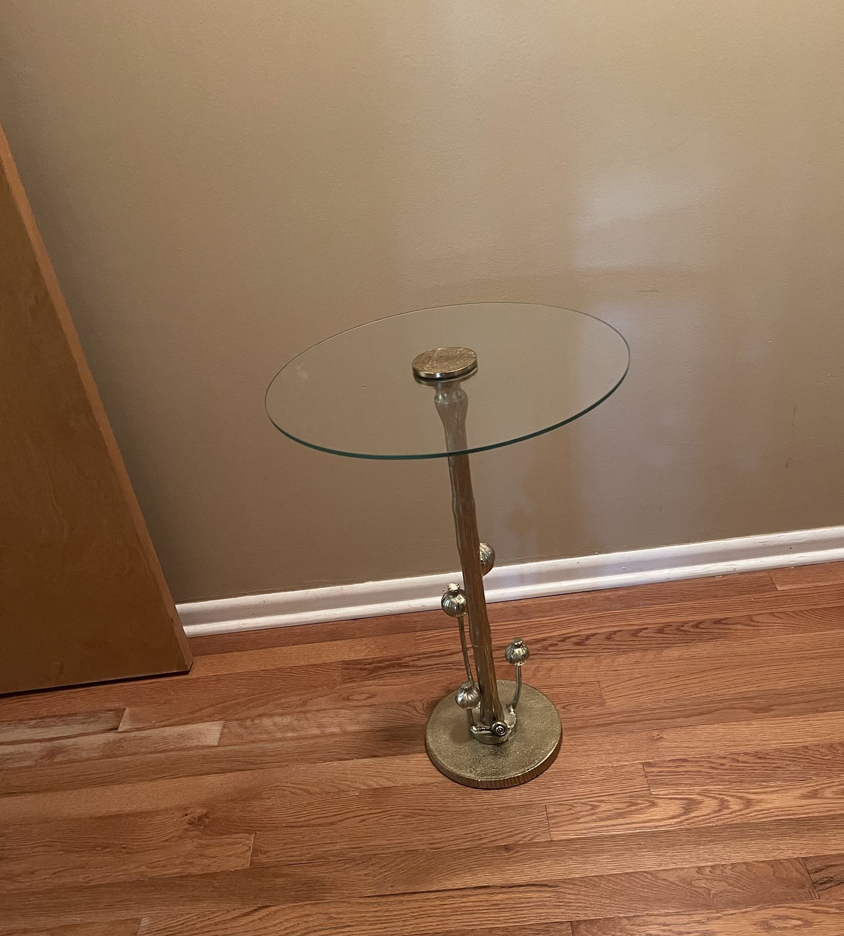 Cased Brass Base Accent Table