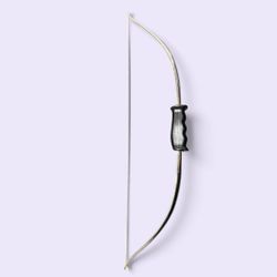 Bow & Arrow Archery Toy Silver with Black Costume Accessory