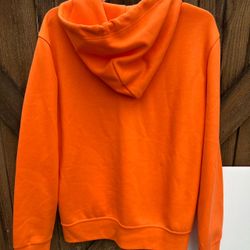Bright Orange Pullover Hoodie Polo