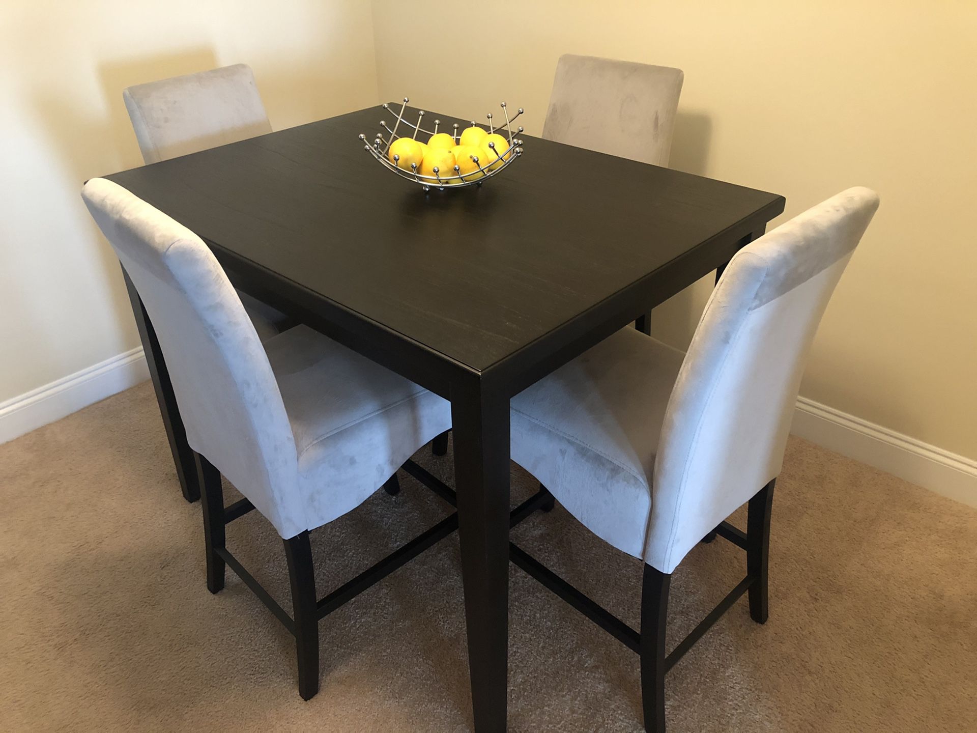 Modern Counter Height Dining Table Set - Espresso
