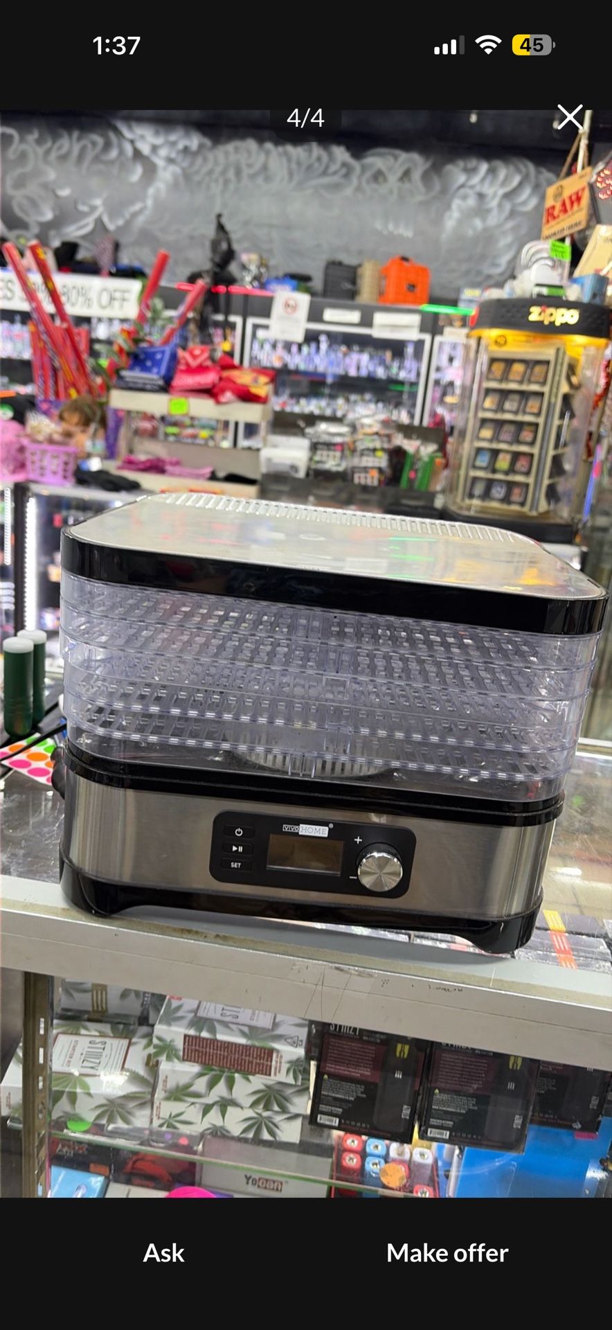 VIVOHOME Electric 400W 5-Tray Food Dehydrator