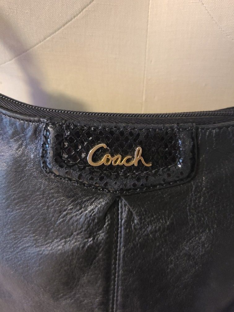 Black Leather Handbag Or Purse