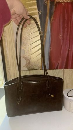Dark Brown Leather Shoulder Bag
