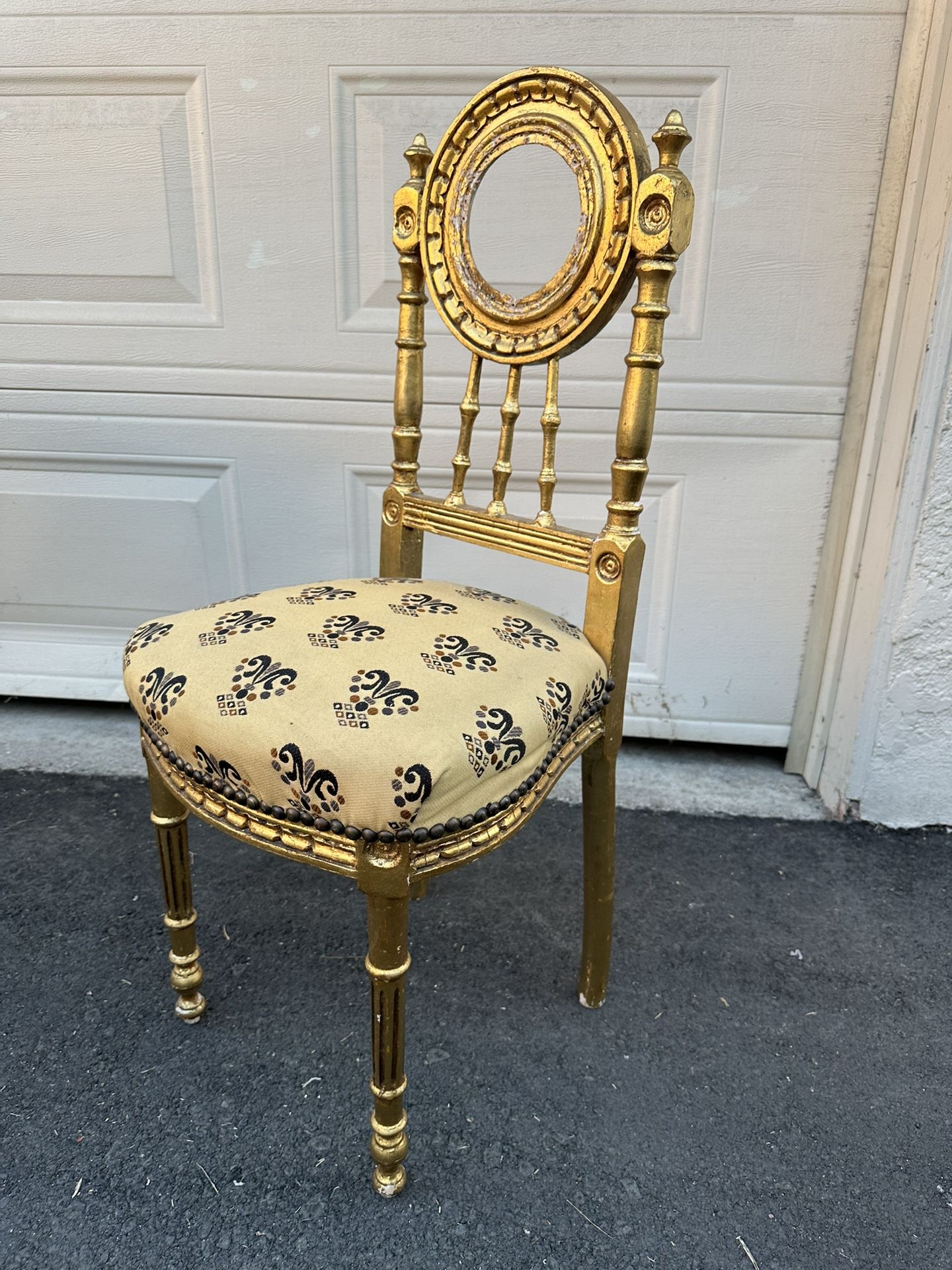 Vintage French style Hollywood regency Gold Leaf Vanity Chair $267.00 EACH