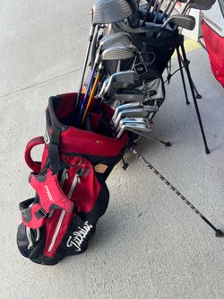 Full set of clubs stiff